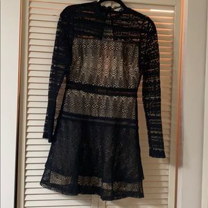 🎶💖FRANCESCA’S Black Lace Mini Dress